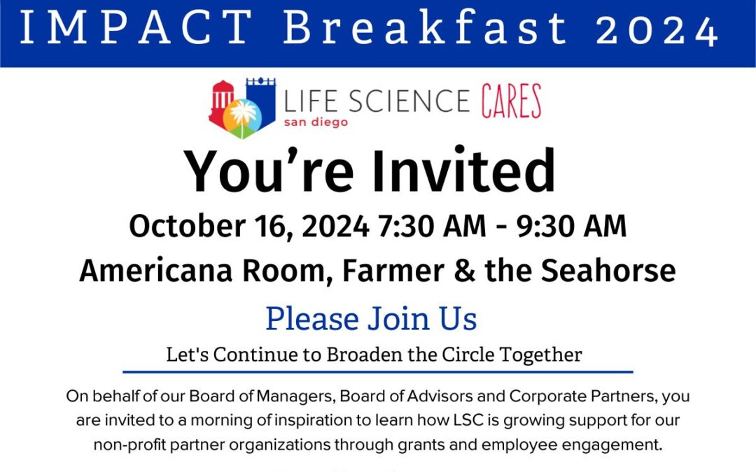 Life Science Cares San Diego IMPACT Breakfast