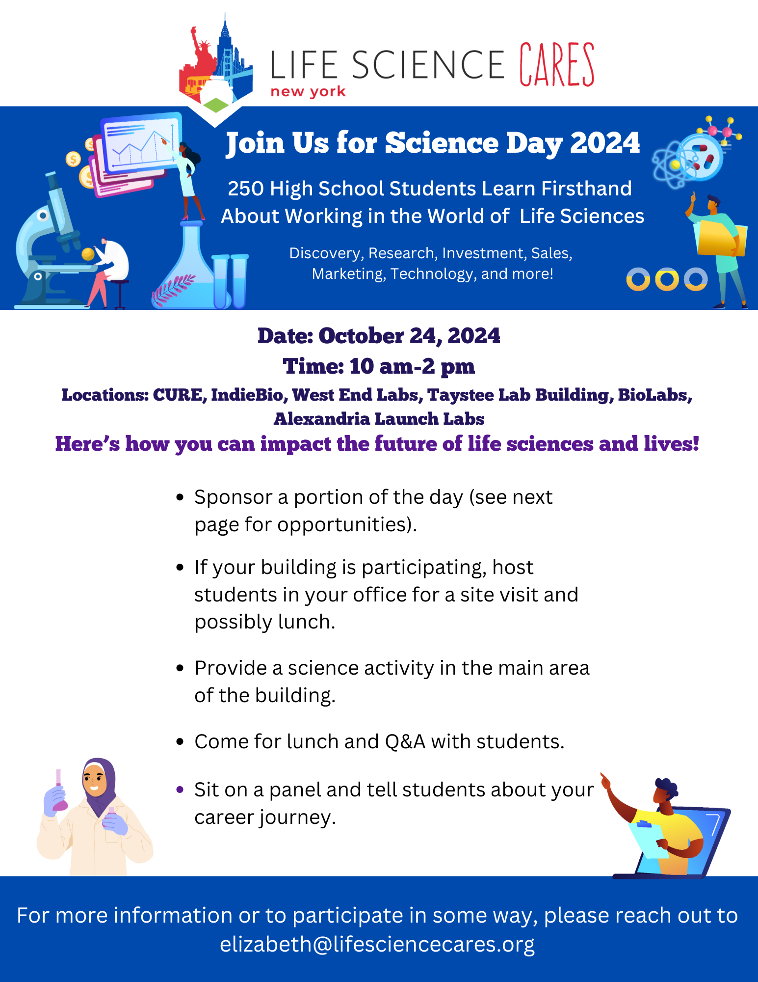 LSC NY 2nd Annual Life Sciences Day 2024 - Life Science Cares